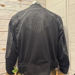 Harley-Davidson Mesh Motorcycle Jacket Liquid Solutions Straw Flask Hydration XL